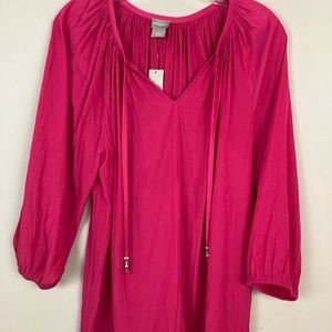 Chico’s pink blouse, Chicos size 1, US size 8/10 NWT